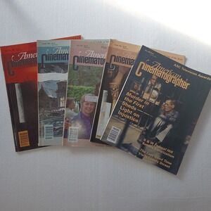 Lot of 5 American Cinematographer Magazines Vintage Years 85, 86, 95